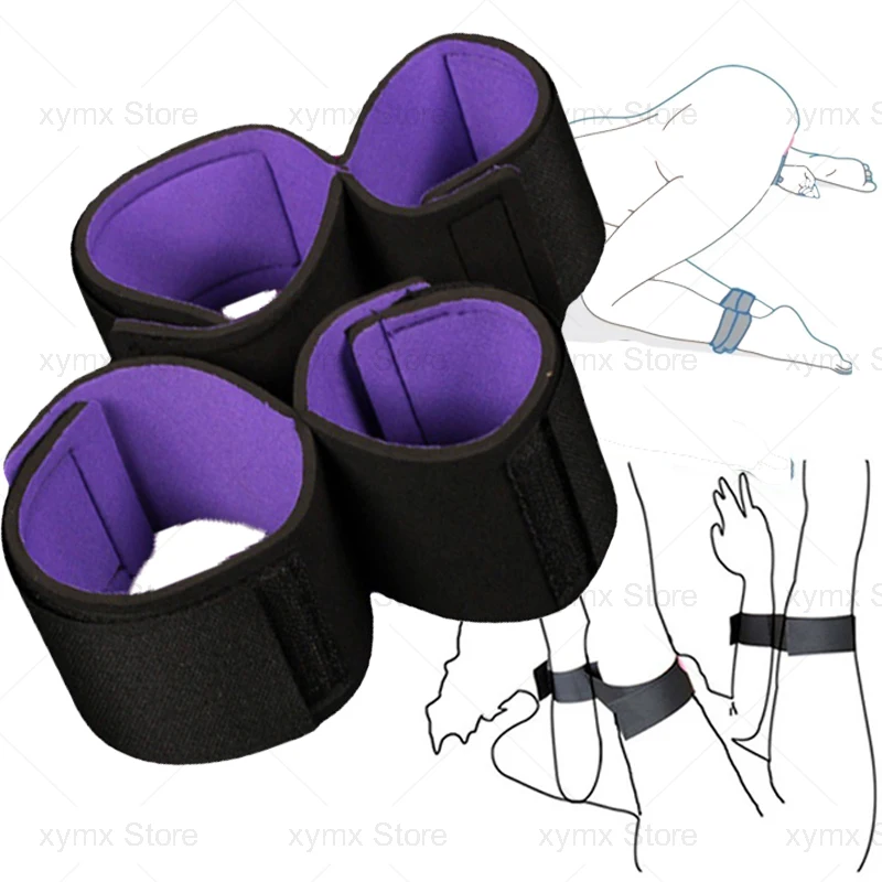 

20pcs/lot Erotic Adult Games Sex Toys For Women Couple Slave BDSM Bondage Restraints Handcuffs Ankle Cuff Erotic Chastity Shop