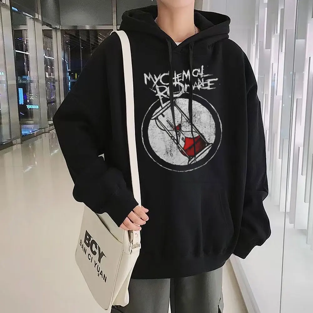 

Rock Band My Chemical Romance Hoodie MCR Hourglass Graphic Hip Hop Sweatshirts Men Clothes Vintage Goth Loose Hoodies Streetwear