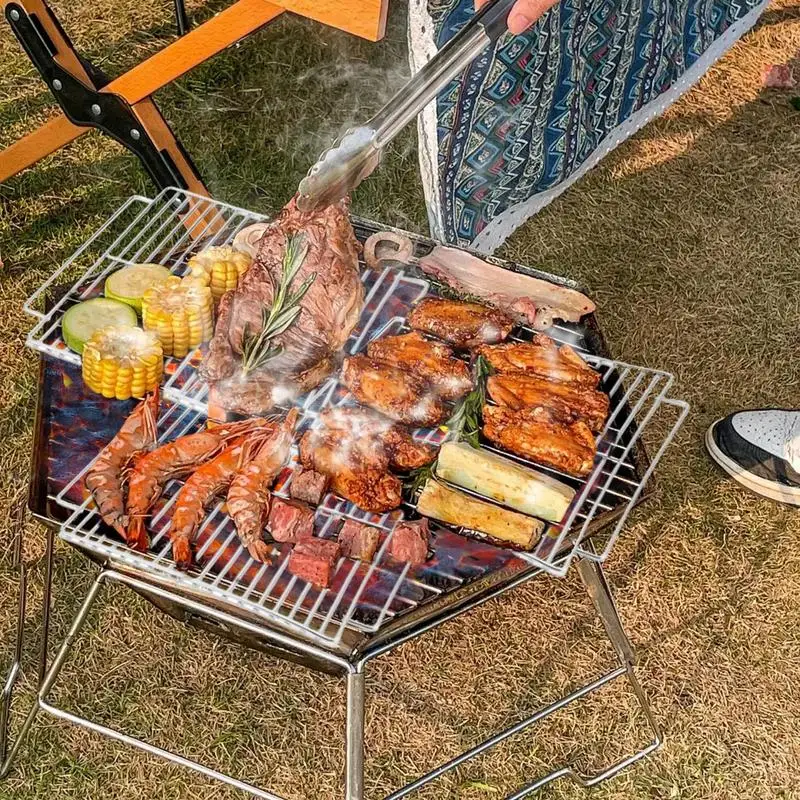 Уличная стойка для гриля уличная жарки решетка барбекю из нержавеющей стали