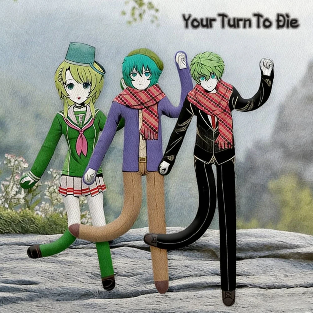Фото Плюшевая кукла для косплея Game Your Turn To Die Канна Кизучи Шин Цукими Мидори, гибкая абстрактная кукла для декора комнаты №1