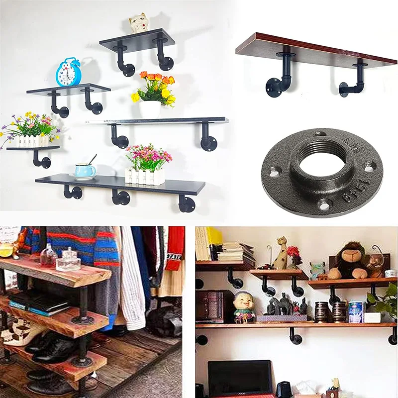 1/5 шт. фитинги для железной трубы настенное крепление напольные антикварные