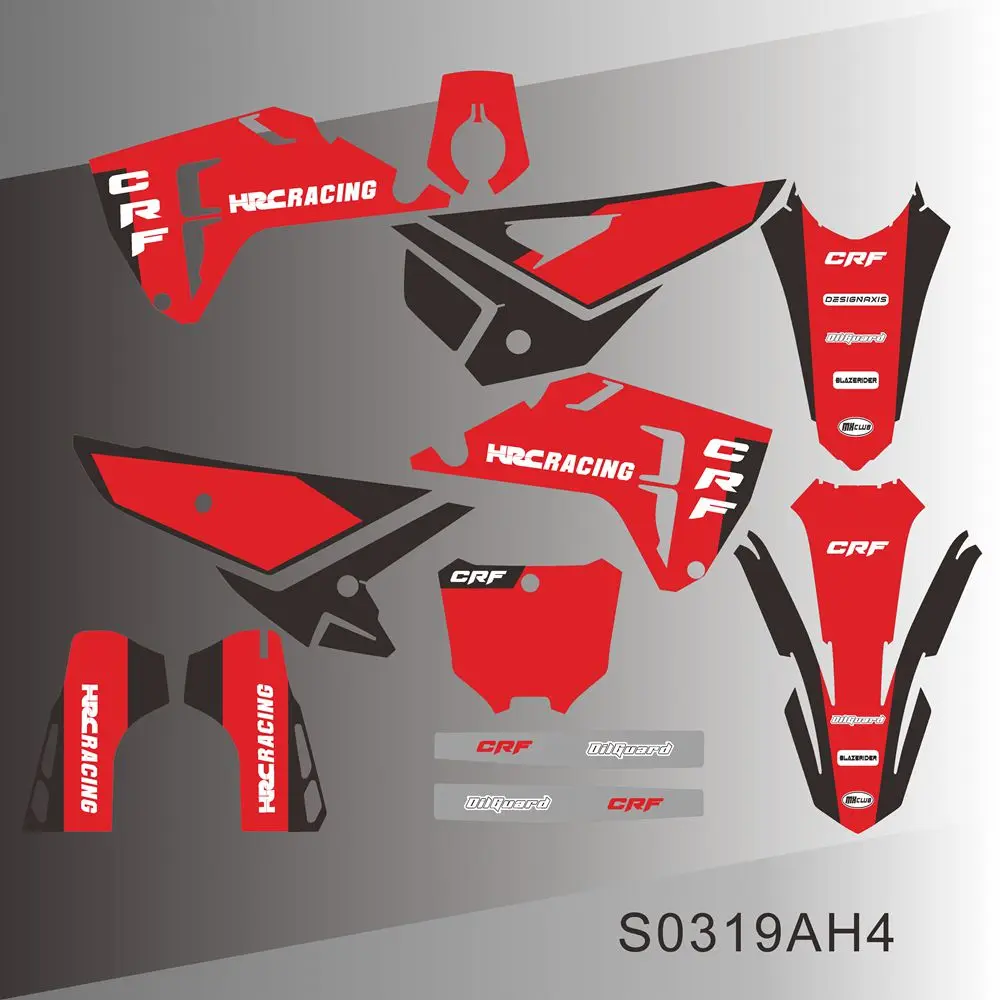 

Для Honda CRF250R CRF 250R 2025 2026 CRF450R CRF 450R 2025 2026 полная графика наклейки наклейки фон мотоцикла