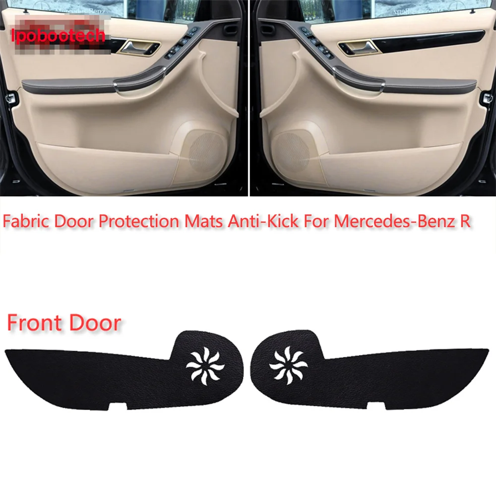 

4pcs Fabric Door Protection Mats Anti-kick Decorative Pads For Mercedes-Benz R