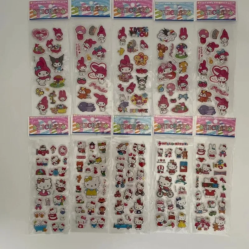 10 шт. милые 3d-наклейки hello kitty в виде пузырей | Наклейки