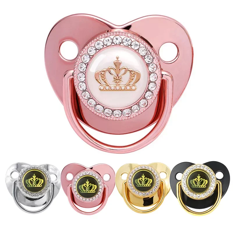 

New Baby Pacifier BPA Free Newborn Dummy Soother Toddler Infant Silicone Pacifiers Black Golden Bling Nipple Baby Boy Girls Gift