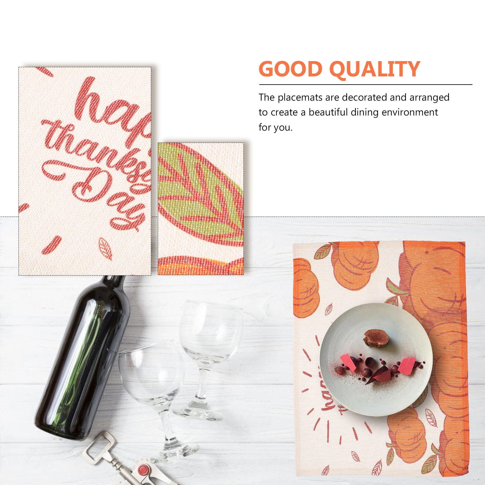 

4Pcs Heat-resistant Creative Portable Decorative Practical Placemats Creative Table Mats