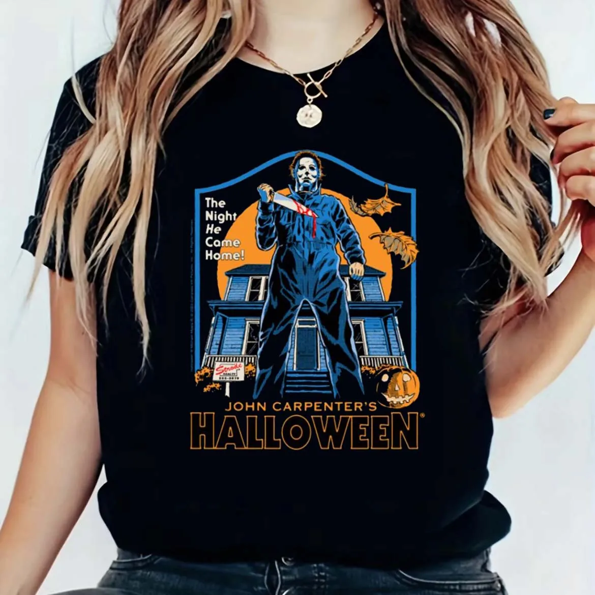 Женская футболка с принтом на Хэллоуин 1978 дышащие повседневные футболки летние