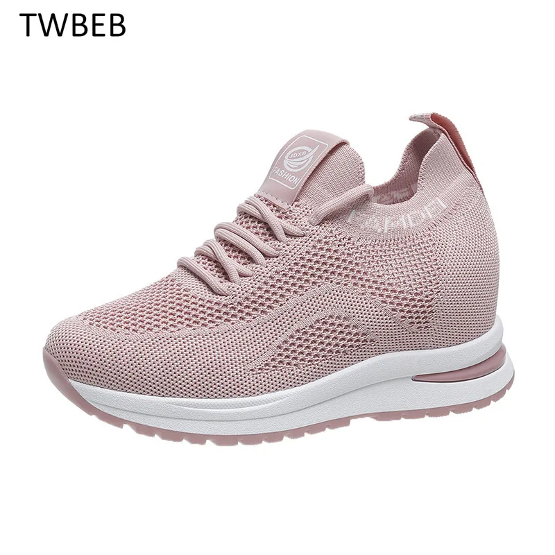 

Ladies Running Shoes Comfortable Sport Shoes Women Lightweight Chunky Platform Sneakers Women Black Pink White Sneakers