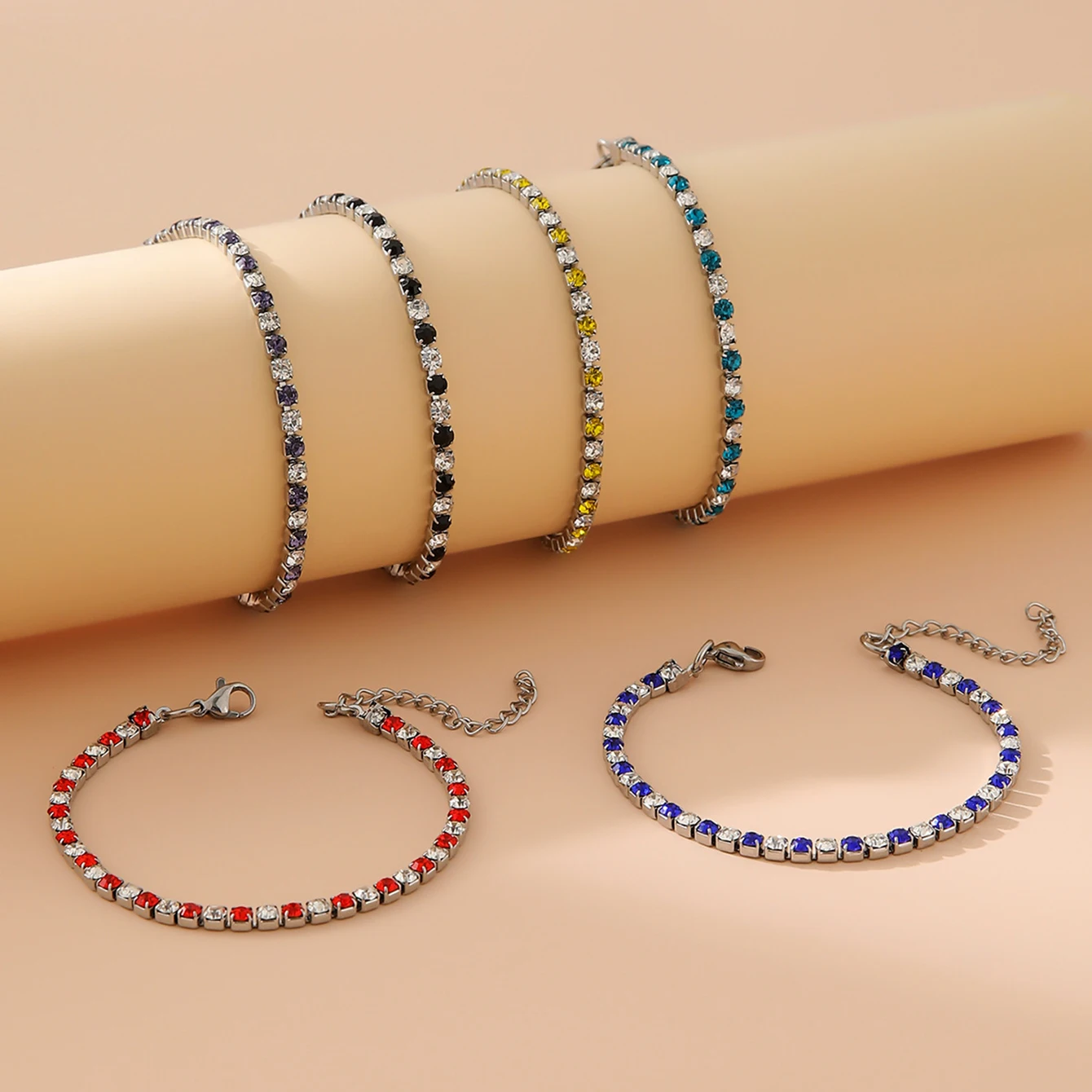 Искрительный браслет из нержавеющей стали 3 мм для мужчин и женщин тонкий со