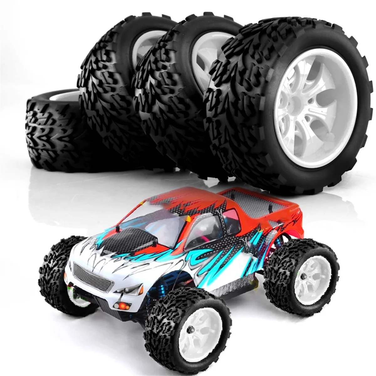4 шт. 118 мм 1/10 RC Monster Truck Buggy шины для колес пенопластовые вставки 12 шестигранные Traxxas