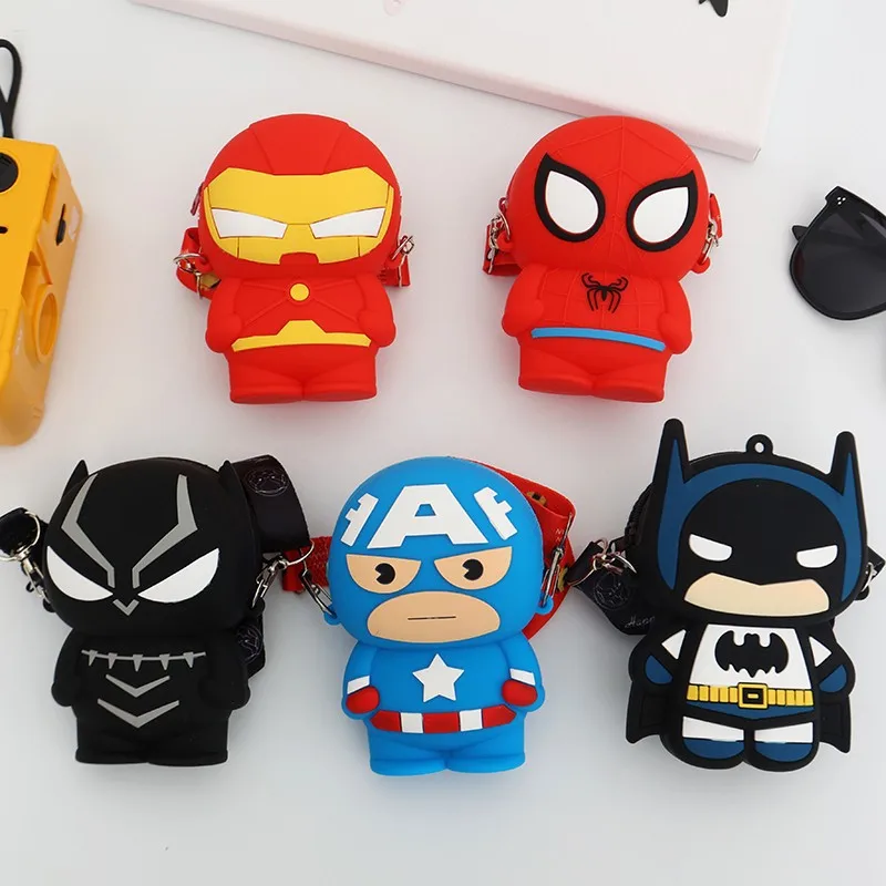 The Avengers Children Backpack Marvel Spiderman Ironman Black Panther Waterproof Silicone Bag Baby Girl Kindergarten Schoolbag