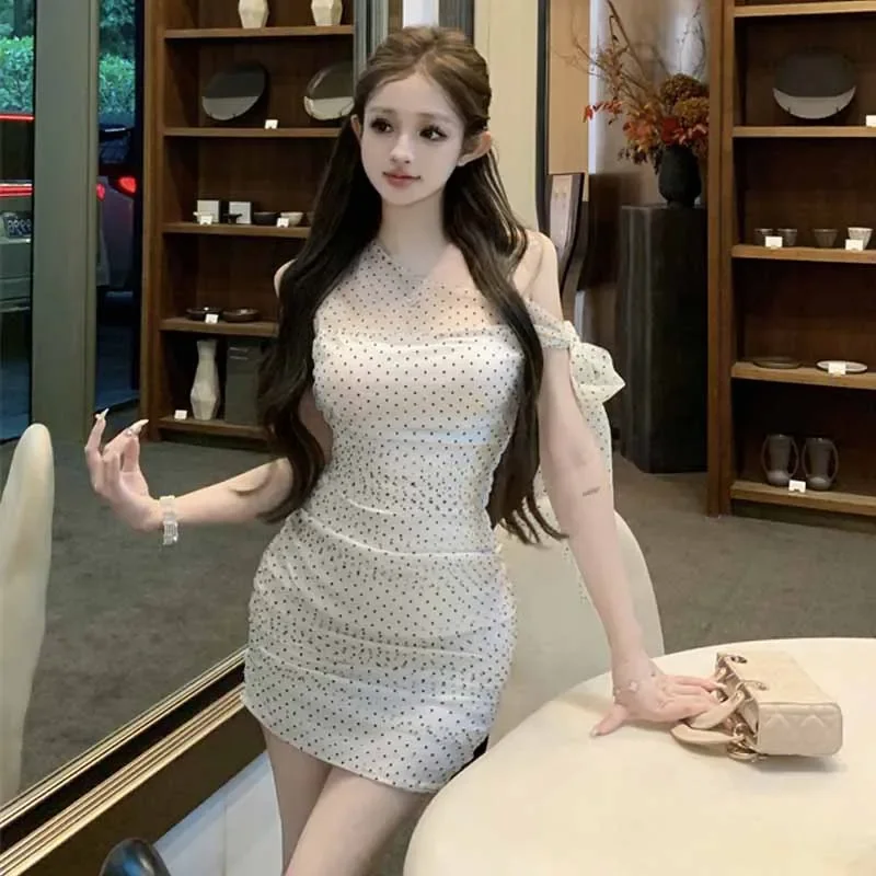 Модель 2024 года женское модное приталенное платье во французском стиле без