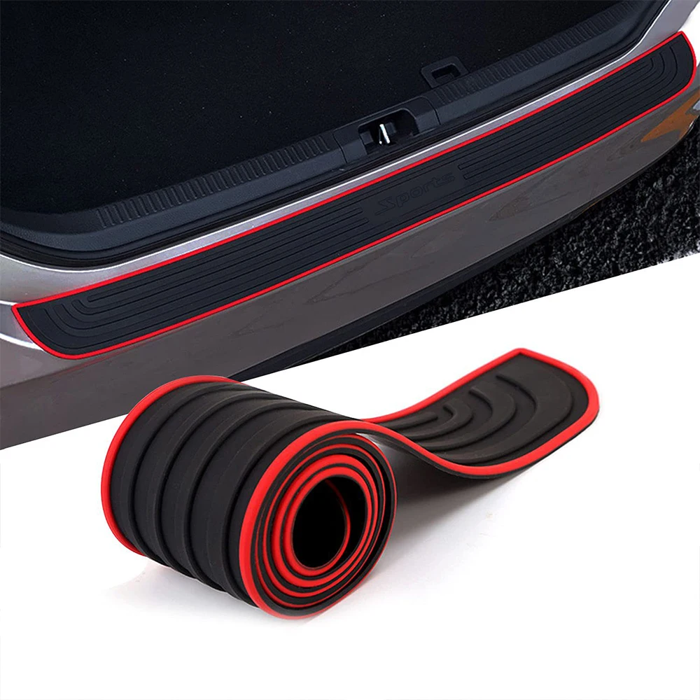 

Anti-scratch Car Trunk Door Sill Plate Protector Universal Rear Bumper Guard Rubber Mouldings Pad Trim Cover Strip Car Styling