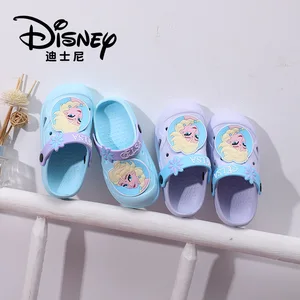 Новинка весна-лето туфли с дырками из мультфильма Disney Нескользящие домашние пляжные сандалии и шлепанцы Aisha износостойкие фиолетовые синие