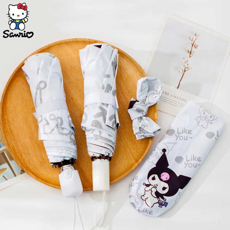 Новый зонт Sanrio Kuromi летний пляжный от солнца с героями мультфильмов солнечный