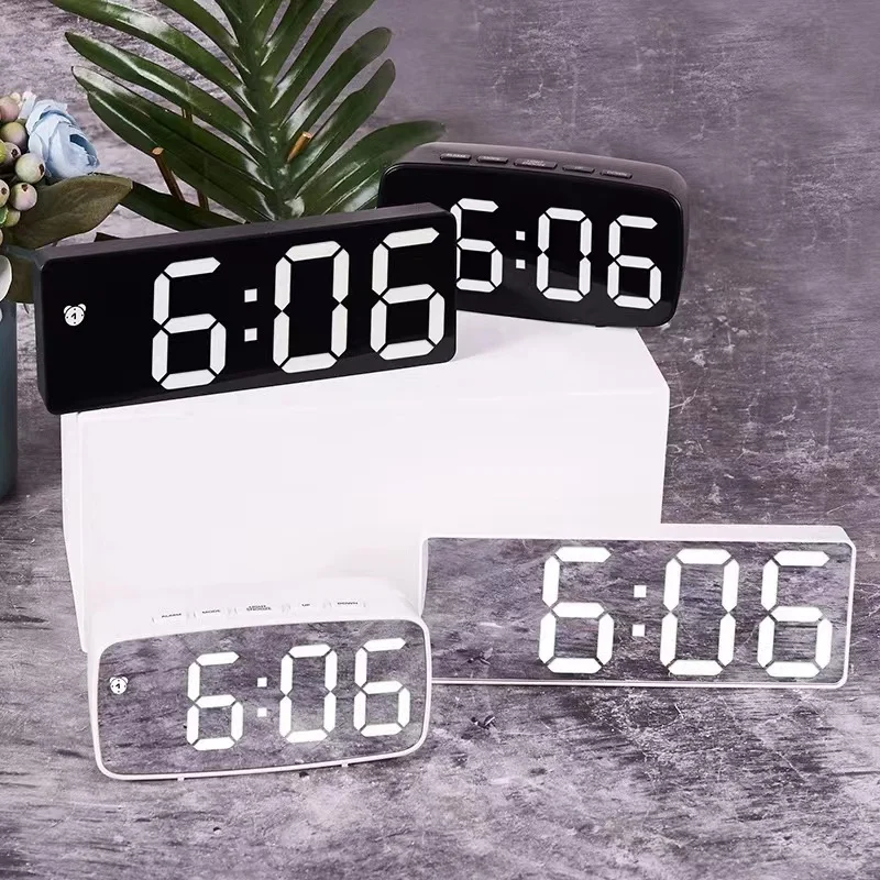 

Smart LED Clock Bedside Digital Alarm Clocks Desktop Table Electronic Desk Watch Snooze desk clock Wake Up Alarm Clock Digital