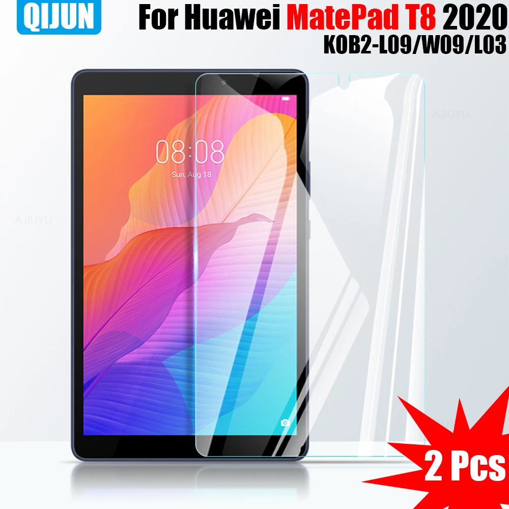 

Tablet Tempered glass film For Huawei MatePad T8 2020 8.0" Scratch explosion Proof Anti fingerprint 2 Pcs for KOB2-L09 L03 W09