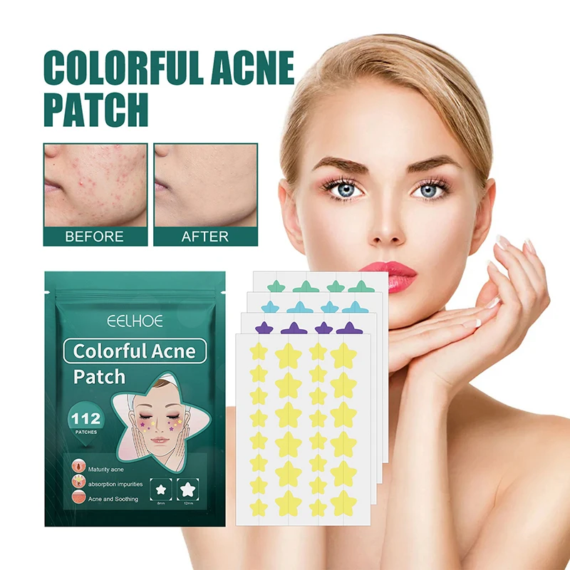 

112Pcs Colorful Invisible Acne Removal Pimple Patch Beauty Acne Tools Pimple Acne Concealer Face Spot Scar Care Stickers