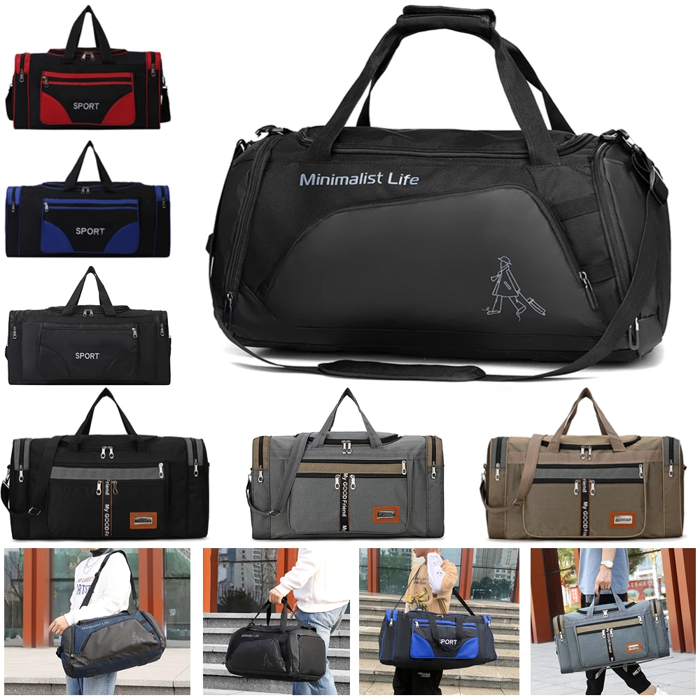 

Дорожные сумки из ткани Оксфорд для мужчин и женщин, вместительные водонепроницаемые спортивные дамские сумочки для влажного и сухого спорта, фитнеса, йоги