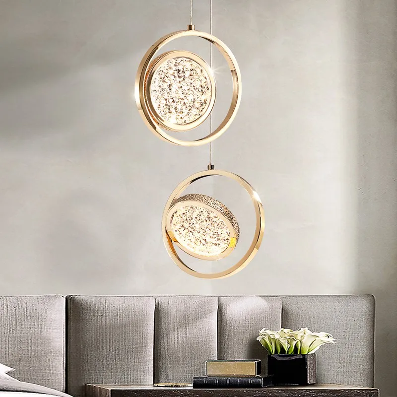 

Light Luxury Bedside Chandelier Master Bedroom Modern Minimalist Nordic Fashion Background Wall Long Line Small Droplight
