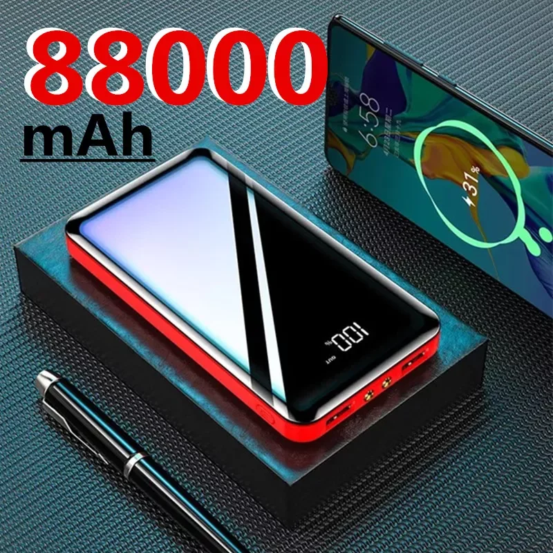 

NEW2023 88000mAh Portable Power Bank With Large-Capacity LED Light Digital Display Fast Charging Power Supply Suitable For Xiaom