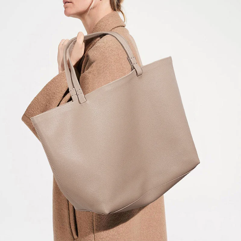 

Женская сумка-тоут из воловьей кожи, простая вместительная сумка через плечо, 2023