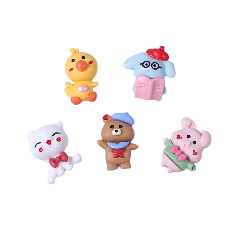 

50pcs DIY Animals Hair Accessories Phone Case Refrigerator Shell Patch DX385