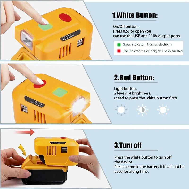 Dewalt 18 20 110 220 USB