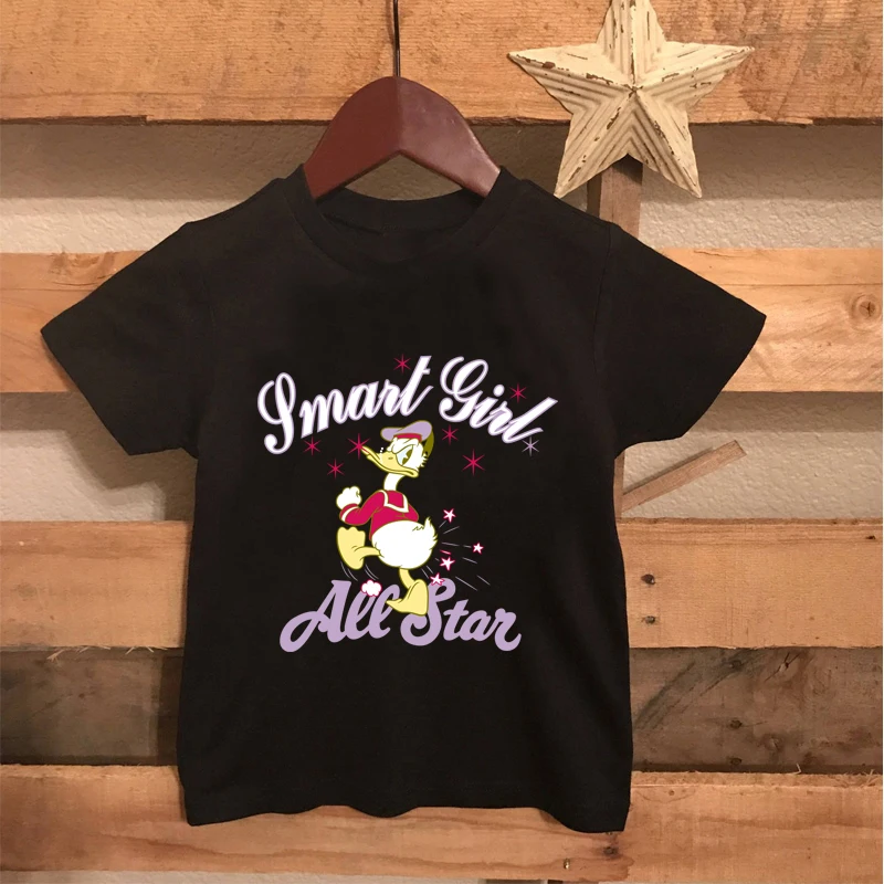 

Disney Donald Duck Kids Girl Clothes Summer Cartoon Small Child T-shirts Children Cartoon Donald Cute Kids Boy Graphic T Shirt