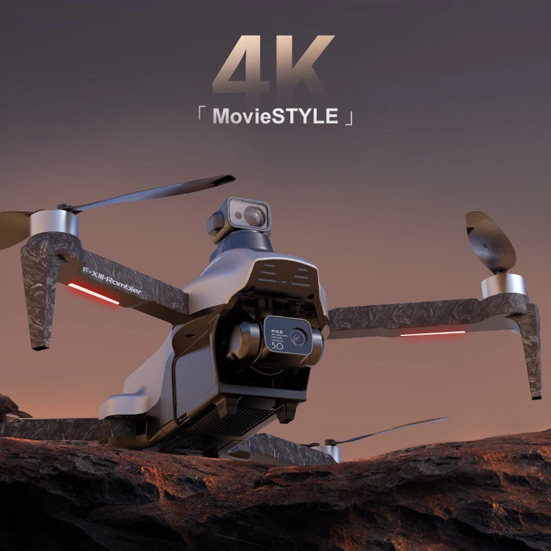 Дрон F13 Pro GPS Ture 4K HD с камерой, профессиональный Квадрокоптер с 3-осевой стабилизацией, бесщеточным FPV