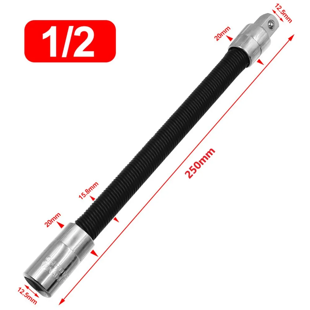 

3pcs/1set 1/4 3/8 1/2 Hex Shank Flexible Shaft Extension Rod Driver Socket Adapter Ratchet Wrench Extende Hand Tool