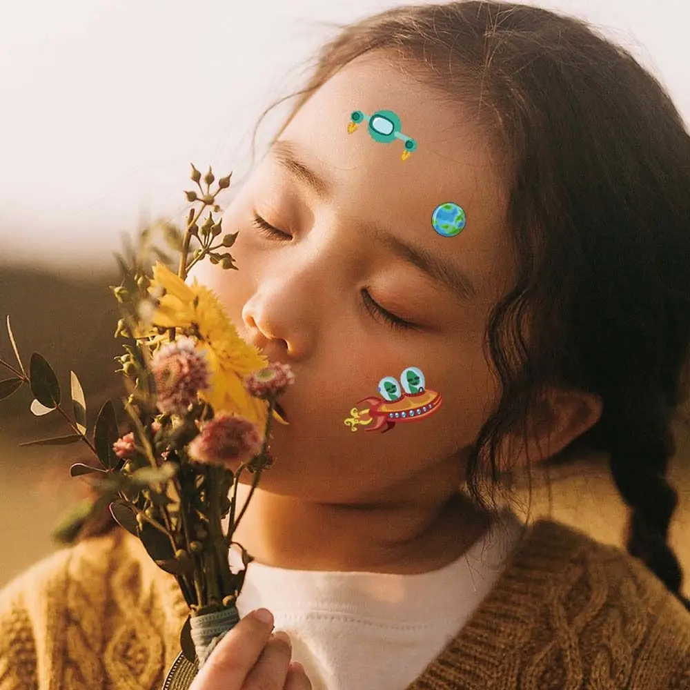 Автомобиль автомобиль космос боди-арт наклейка мультяшная Временная Детские