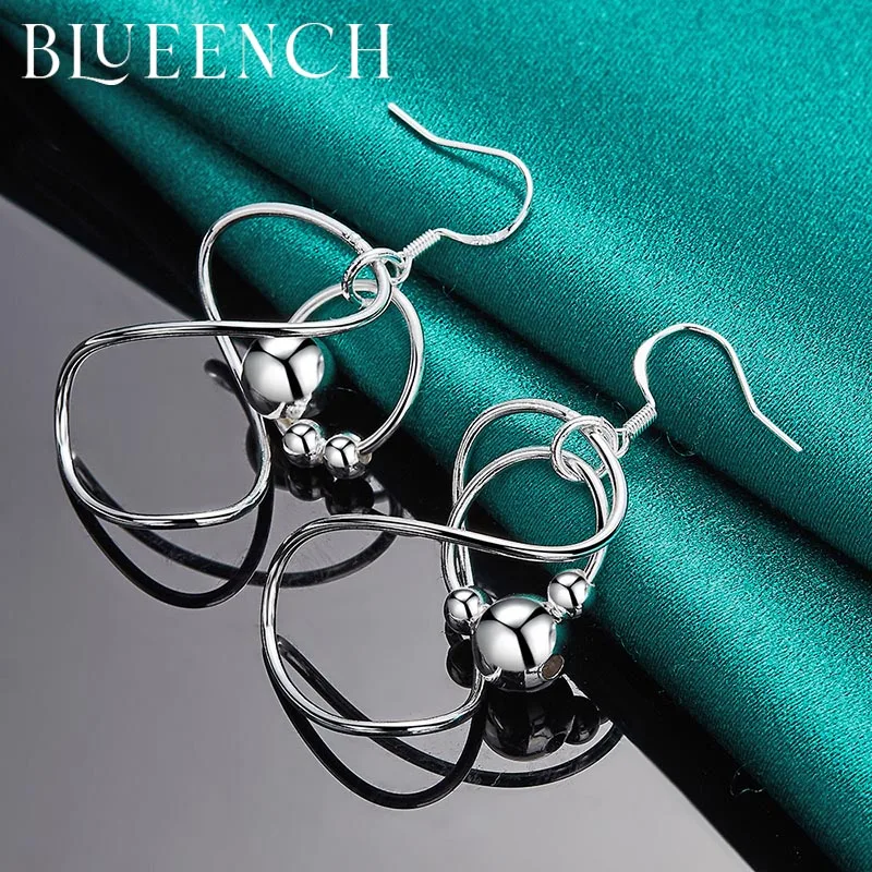 

Blueench 925 Sterling Silver Geometric Irregular Drop Earrings For Women Proposal Party Birthday Fashion Personality Jewelry