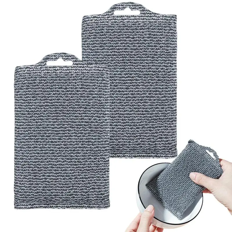 

2PCS Reusable Magic Sponge Double Sided Eraser Home Cleaner Dishwashing Sponge Bathroom Kitchen Accessories Cleaning Tools