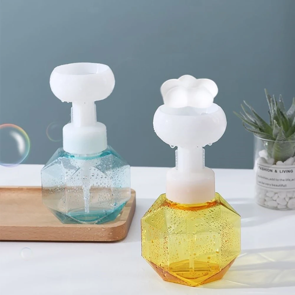 

300ml flower stamp soap dispenser Liquid Soap Dispenser soap foam flower Empty Plastic Bottle Shower Gel Foam Pump Bottle