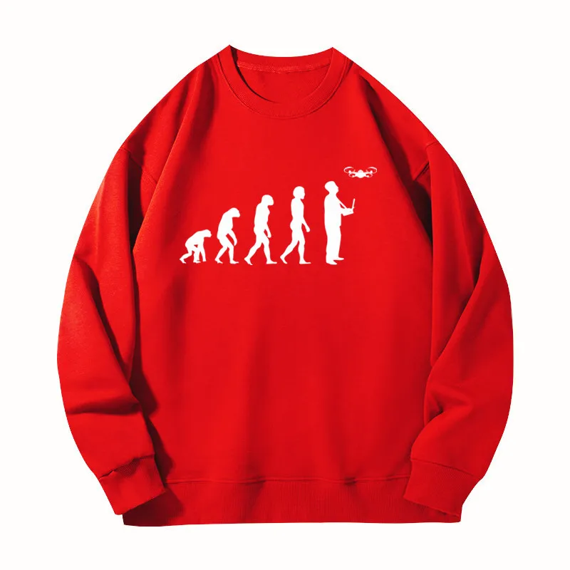 Мужские повседневные модные толстовки с длинными рукавами DRONE EVOLUTION принтом на