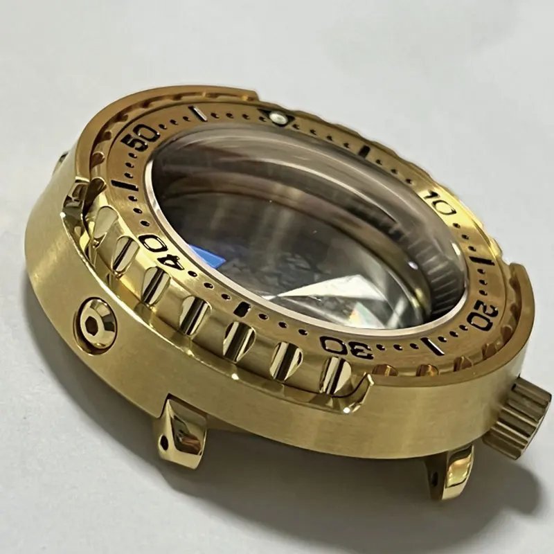 Детали для часов твердые 47 мм часы из нержавеющей стали с золотым