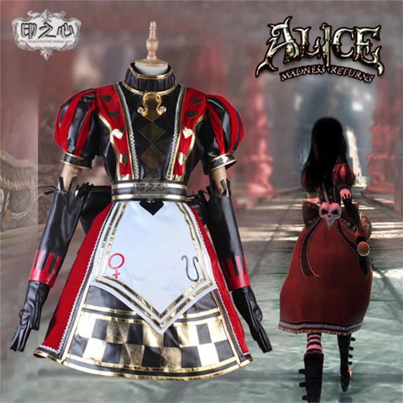 

COSLEE Alice: Madness Returns Cosplay Costume Royalty/Playing Cards Uniform Suit Lolita Maid Dress Halloween Outfit For Women