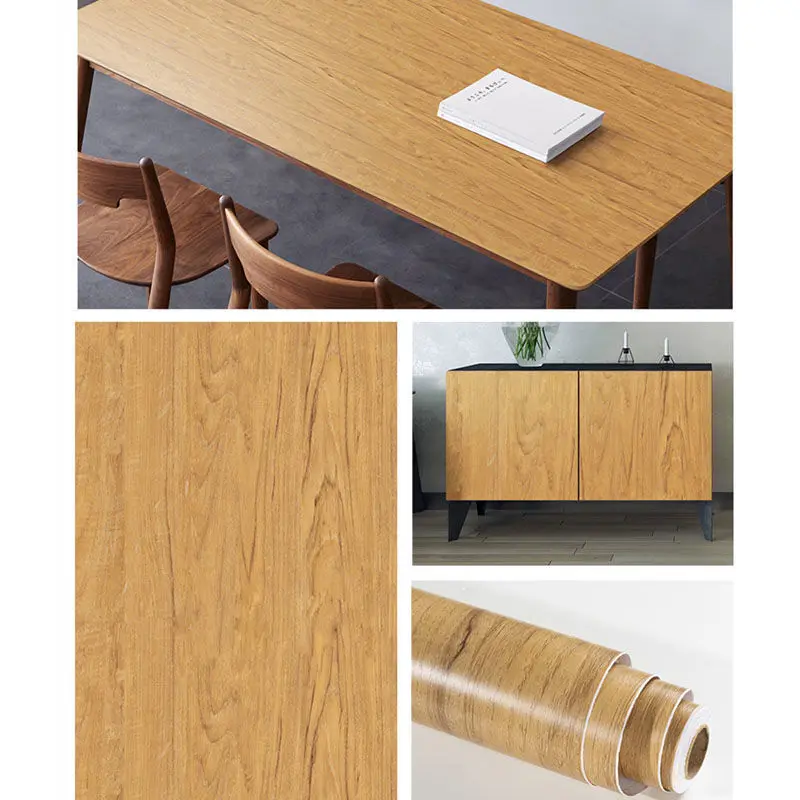 

Wood Grain Self-Adhesive PVC Waterproof Wallpaper Wall in Rolls Bedroom Stickers Furniture Wardrobe Doors Wall Papers Home Decor