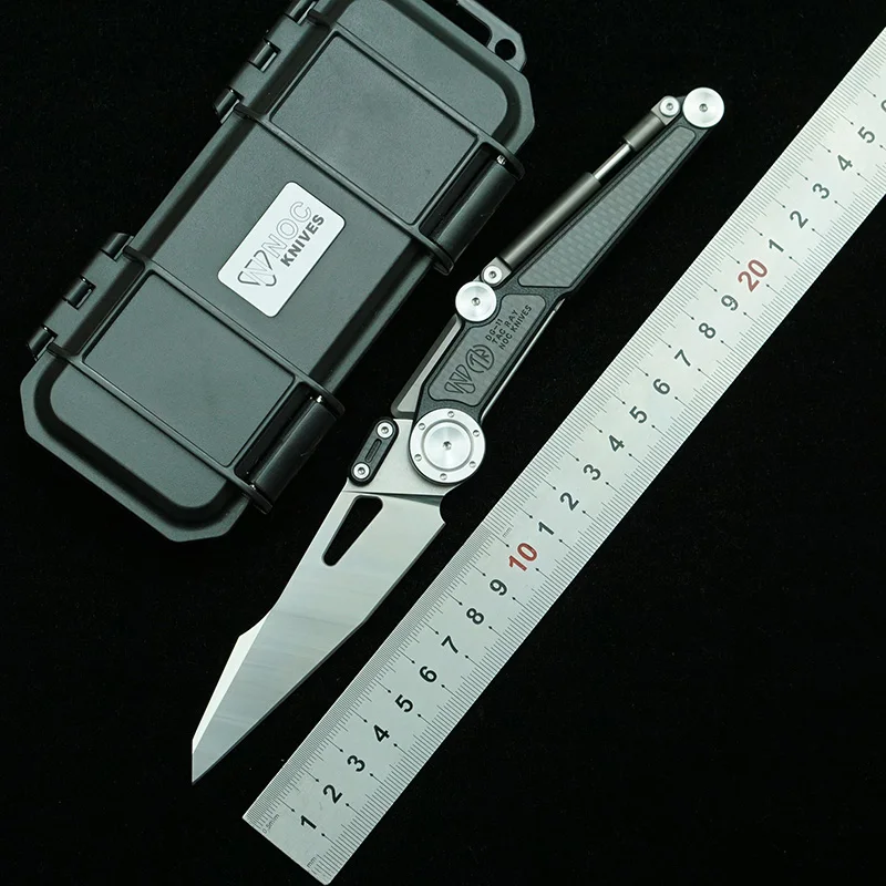 

NOC DG11 Flipper Folding Knife 440C Blade G10 Carbon Fiber + Steel Handle Outdoor Camping Hunting Survival Kitchen EDC Tool