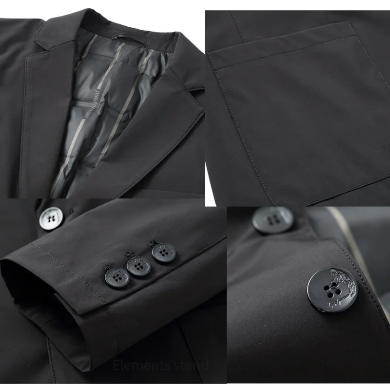 Men's Clothing Quality Suit Winter CoatLightweight Down Jacket Men's New Business Casual Down Suit Winter Thick Warm Coat Men