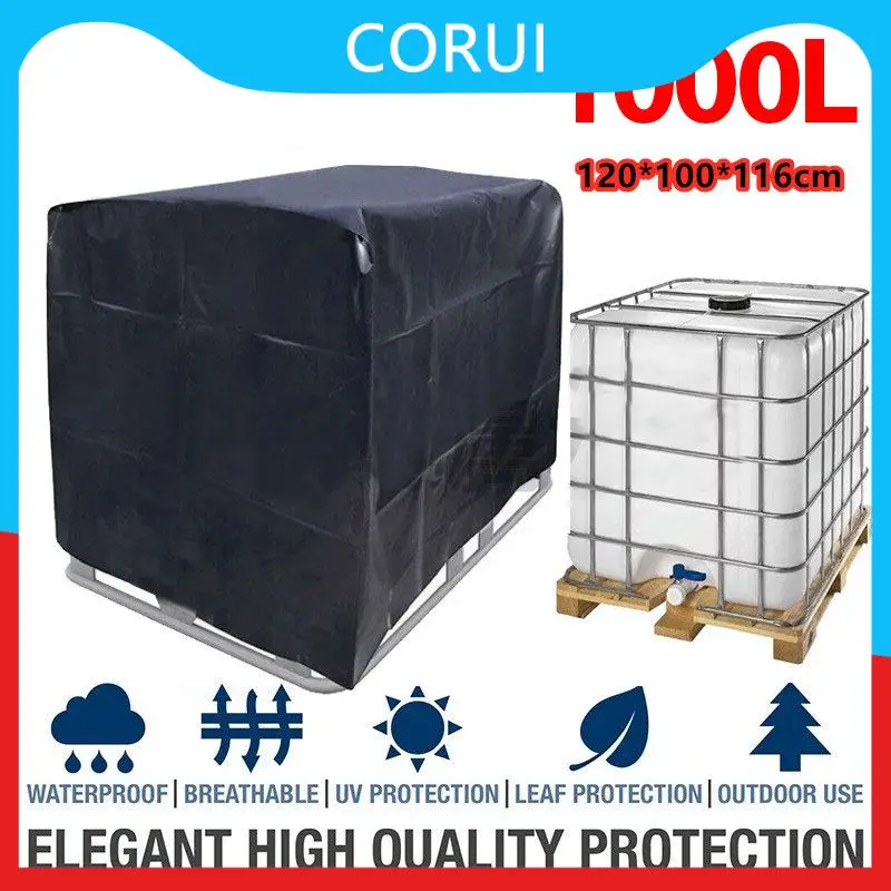 

New Green 1000L IBC Tank Cover Container Aluminum Waterproof And Dustproof Cover Rainwater Tank Oxford Cloth UV Protection Cover