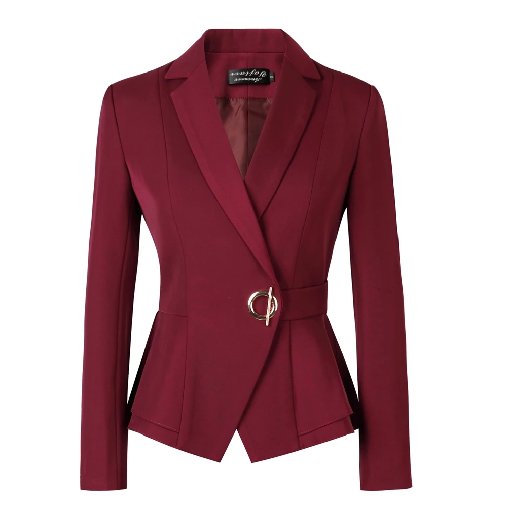 

Женский офисный костюм с красным блейзером и юбкой, Осенний деловой костюм большого размера с комплектом одежды для работы и офиса, 2022