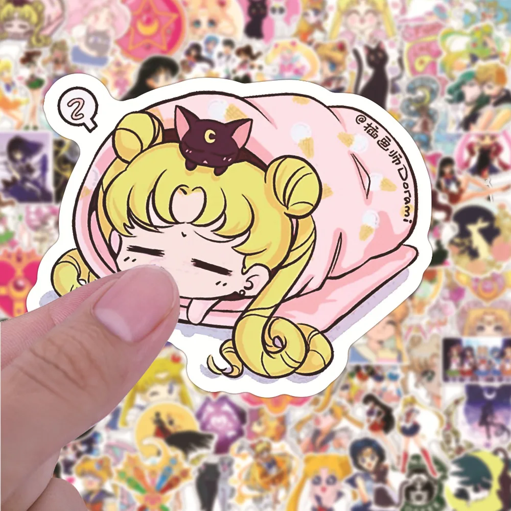 100 шт. стикеры Сейлор Мун водонепроницаемый чемодан наклейка для скейтборда