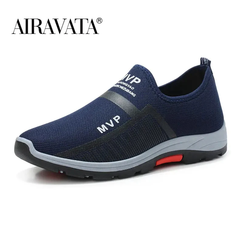 Mens Walking Shoes Casual Flats Anti-skidding Breathable Sports Loafers Slip-on Men Sneakers 38-46