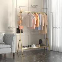 Modern Metal Clothing Rack Stand Storage Hallway Wardrobes Clothes Hanger Shoes Garment Percheros Para Ropa Bedroom Furniture