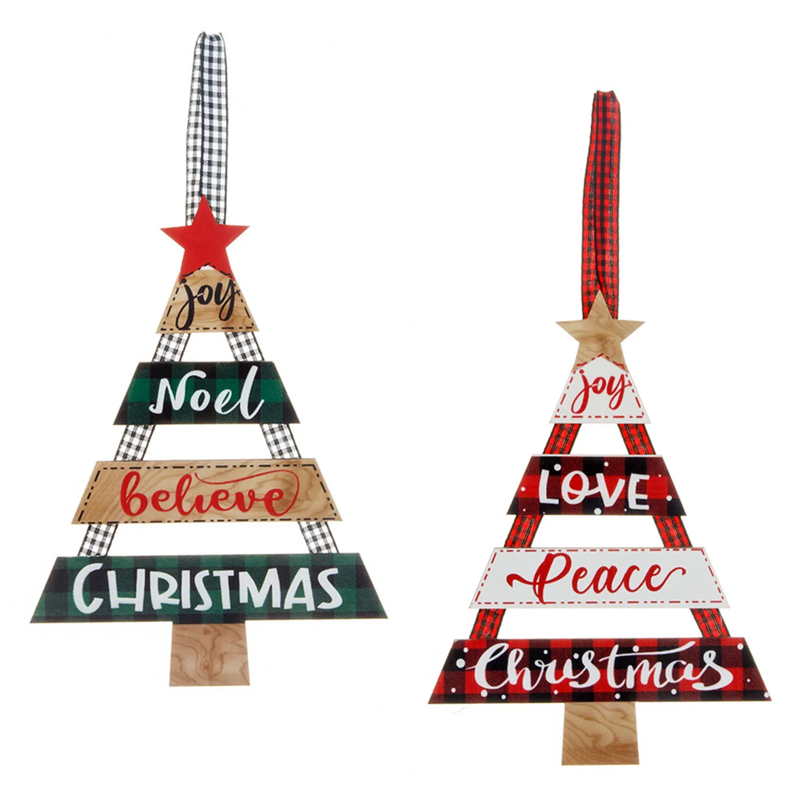 

Набор украшений для новогодней елки, подвесные поделки, деревянные бирки, украшения для зимней страны чудес