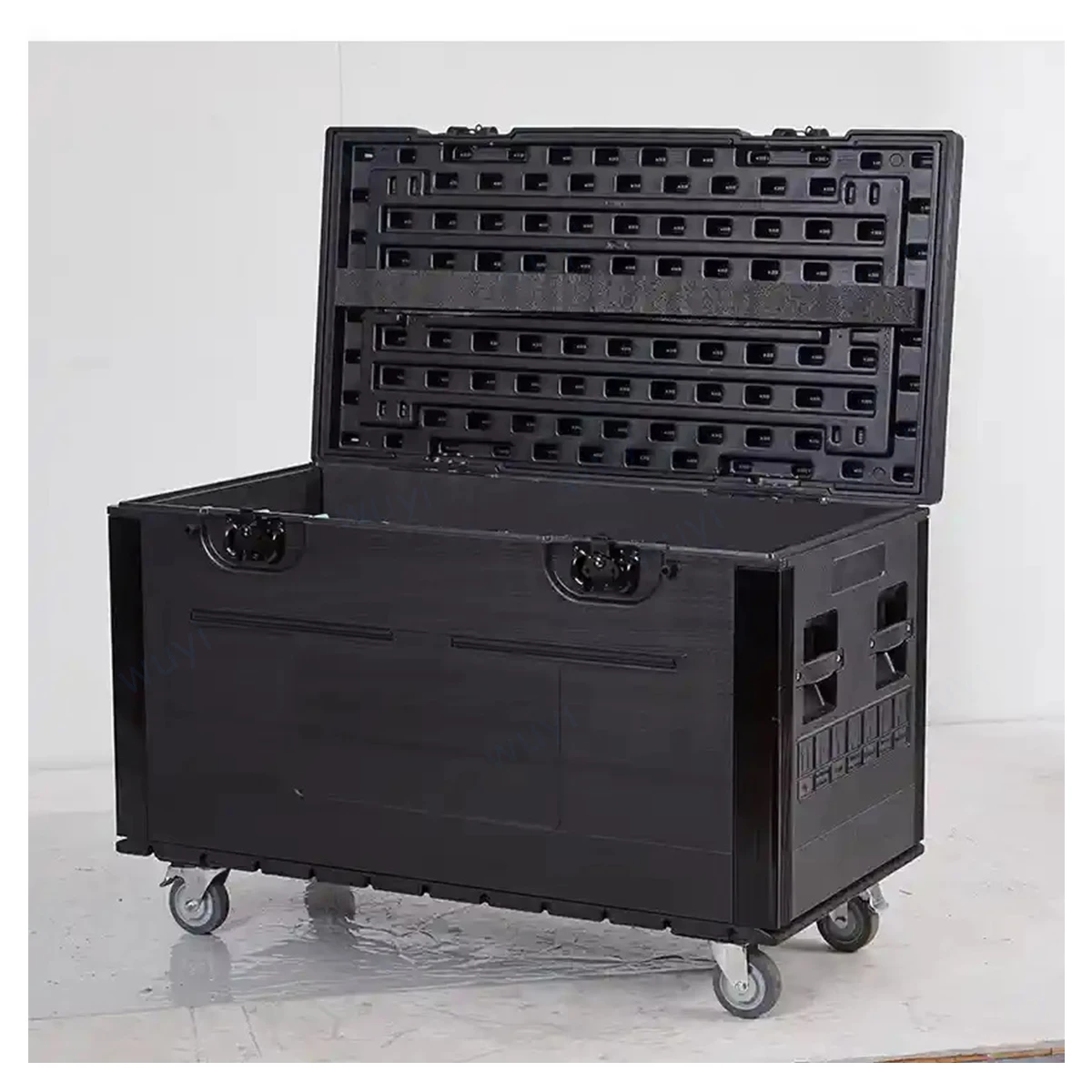 Cable Plastic Flight Case Stage Light Tool Wire Trunk Flycase Cabinet Thickened Storage Box with Wheels TV Showing Equipment