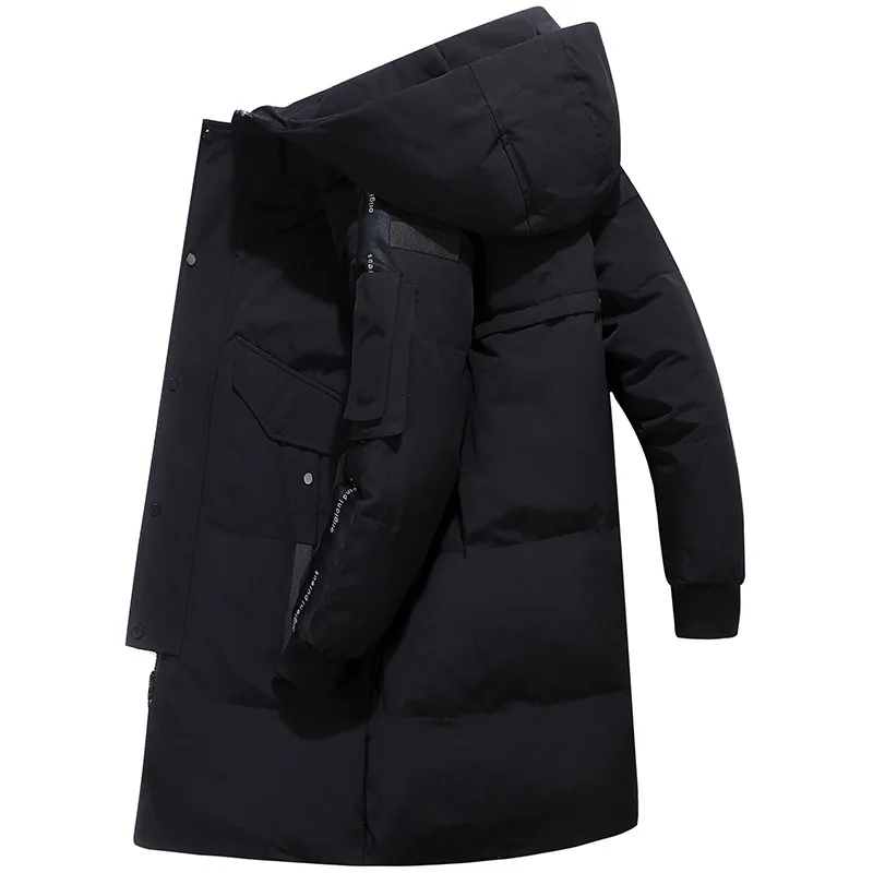 

Winter Jacket Men White Duck Down Parka Long Puffer Jacket Keep Warm Fashion Hooded Collar Windproof Down Coat Men Abrigo Hombre