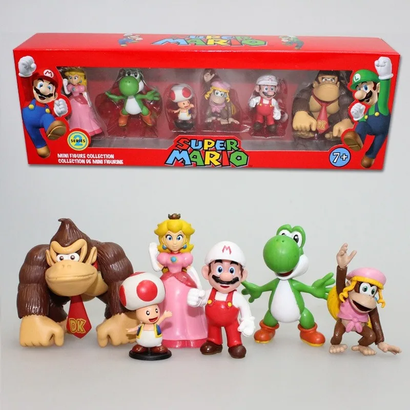 

Super Mario Bros Toys Anime Figures Dolls Mario Luigi Yoshi Original Ornaments Action Figure Cartoon Kids Toys Birthday Gifts
